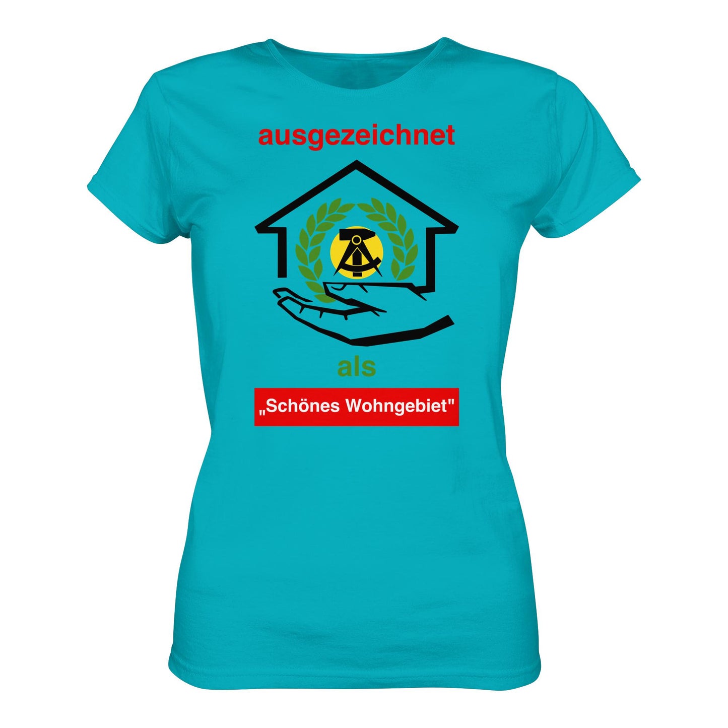DDR Ostalgie Shirt Mädels • AUSZEICHNUNG SCHÖNES WOHNGEBIET (ORIGINAL SCHILD)