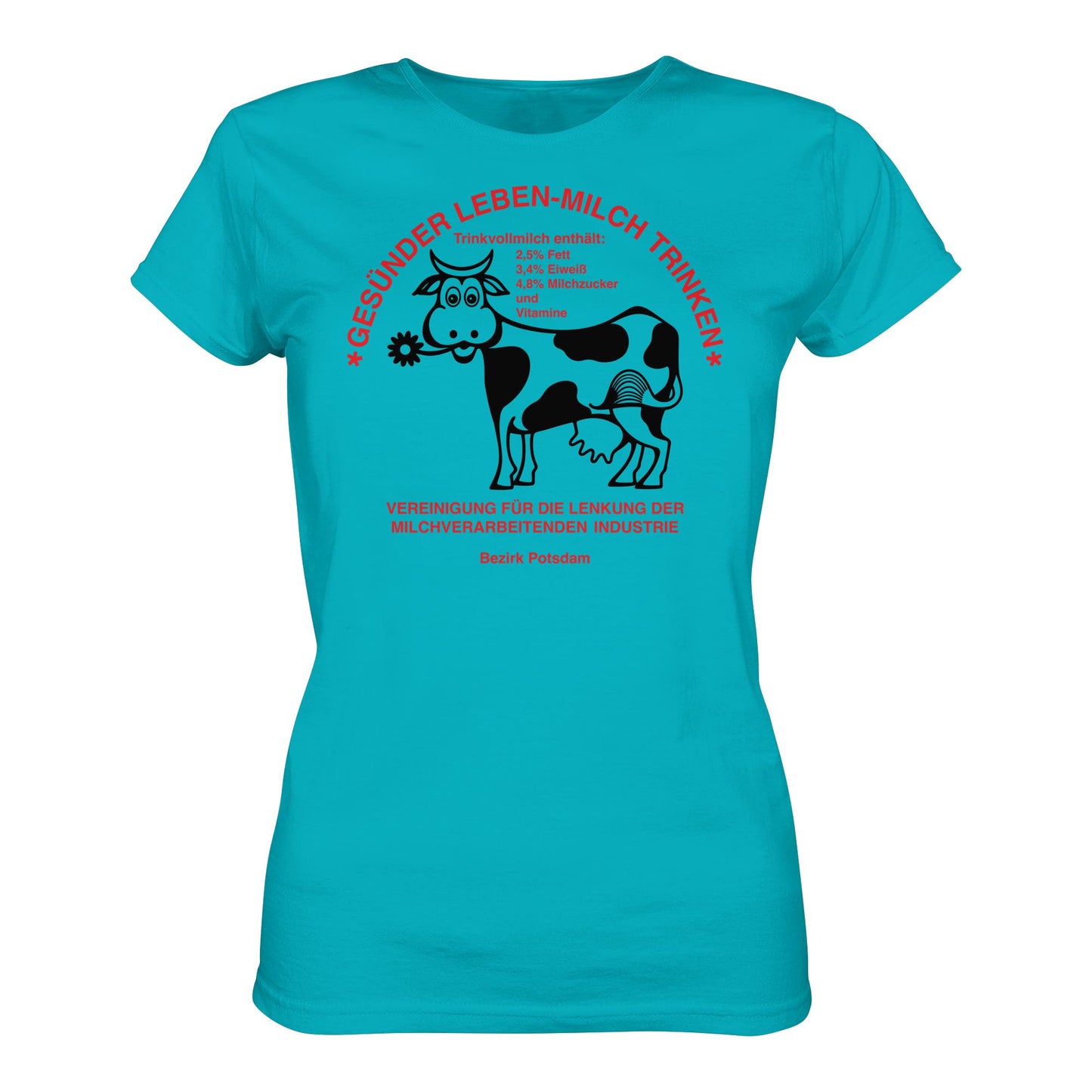 DDR Ostalgie Shirt Mädels • GESÜNDER LEBEN - MILCH TRINKEN, POTSDAM