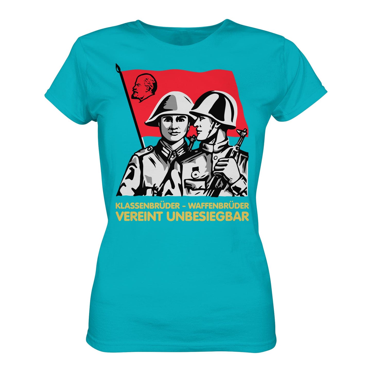 DDR Ostalgie Shirt Mädels • KLASSENBRÜDER WAFFENBRÜDER - VEREINT UNBESIEGBAR (NVA)
