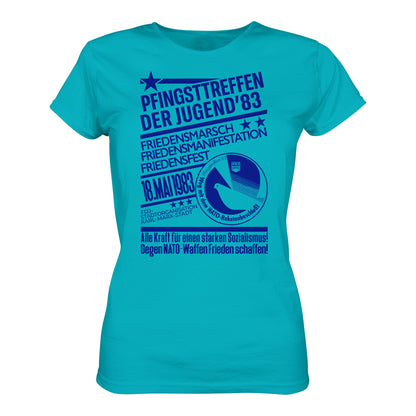 DDR Ostalgie Shirt Mädels • PFINGSTTREFFEN 1983 - GEGEN NATO-WAFFEN - ORIGINAL ILLUSTRATION