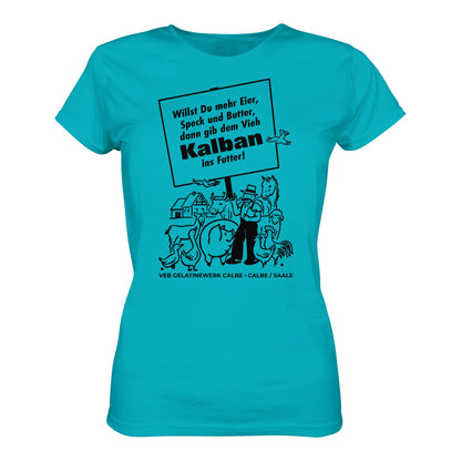 DDR Ostalgie Shirt Mädels • KALBAN, VEB GELATINEWERK CALBE - ORIGINALPLAKAT