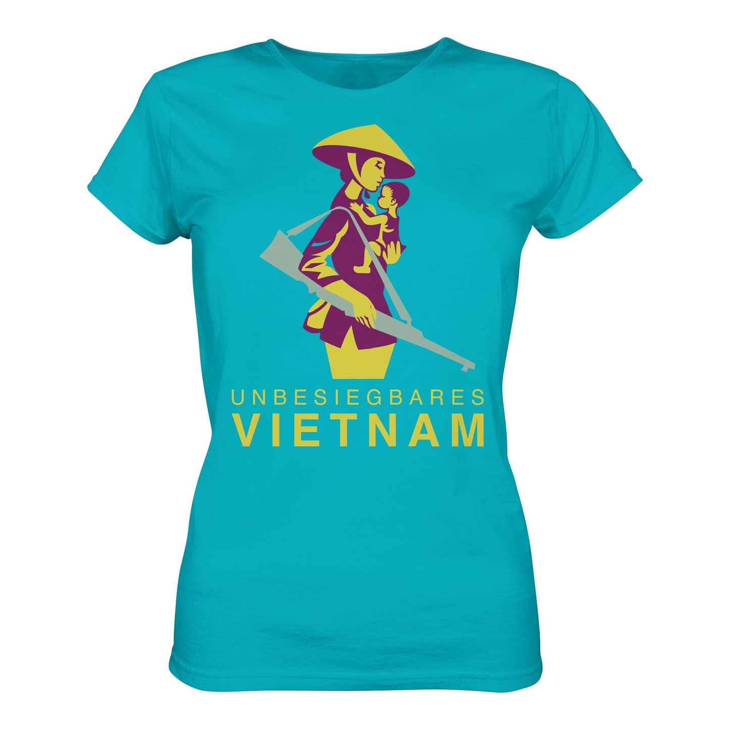 DDR Ostalgie Shirt Mädels • UNBESIEGBARES VIETNAM (DDR-BRIEFMARKE)