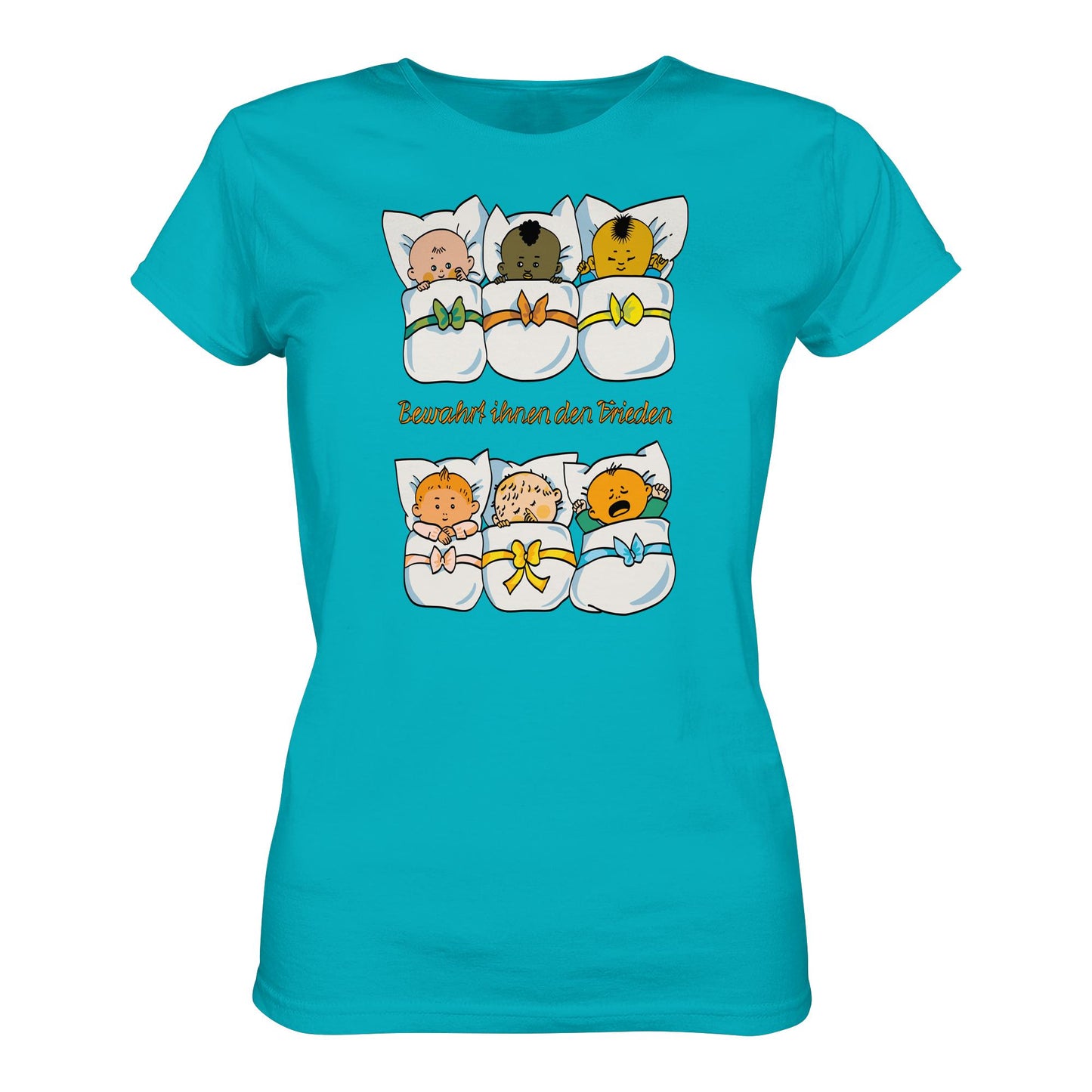 DDR Ostalgie Shirt Mädels • BEWAHRT IHNEN DEN FRIEDEN (DDR ORIGINAL-PLAKAT)