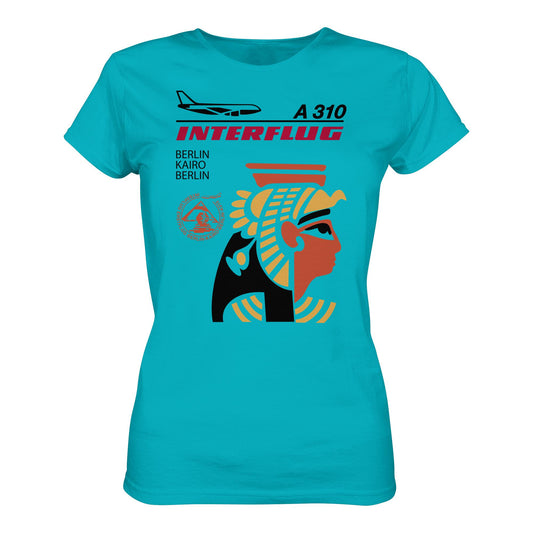 DDR Ostalgie Shirt Mädels • INTERFLUG BERLIN - KAIRO (ORIGINAL SONDERSTEMPEL)