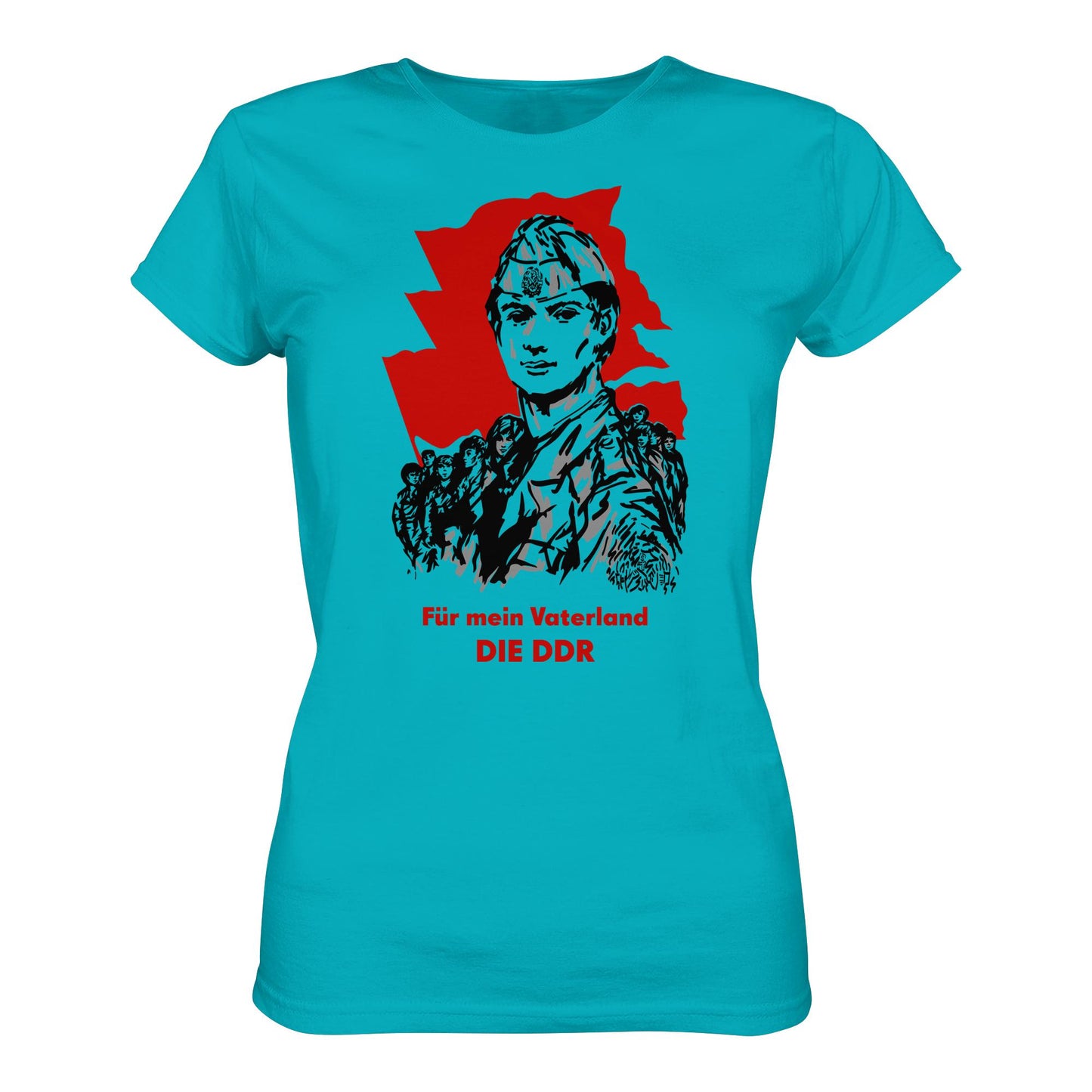 DDR Ostalgie Shirt Mädels • FÜR MEIN VATERLAND - DIE DDR (ORIGINAL GST-PLAKAT)