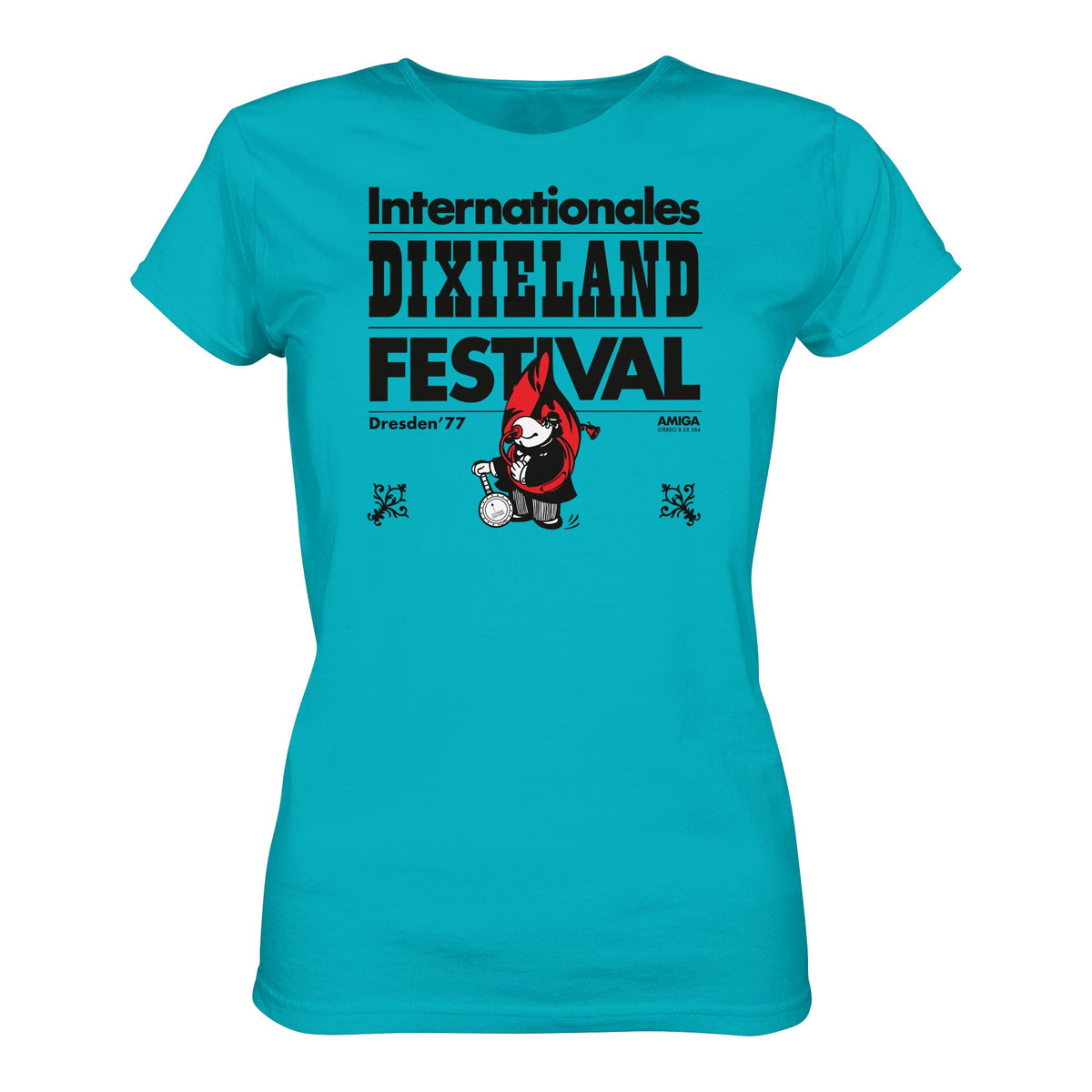 DDR Ostalgie Shirt Mädels • INTERNATIONALES DIXIELAND FESTIVAL DRESDEN 1977