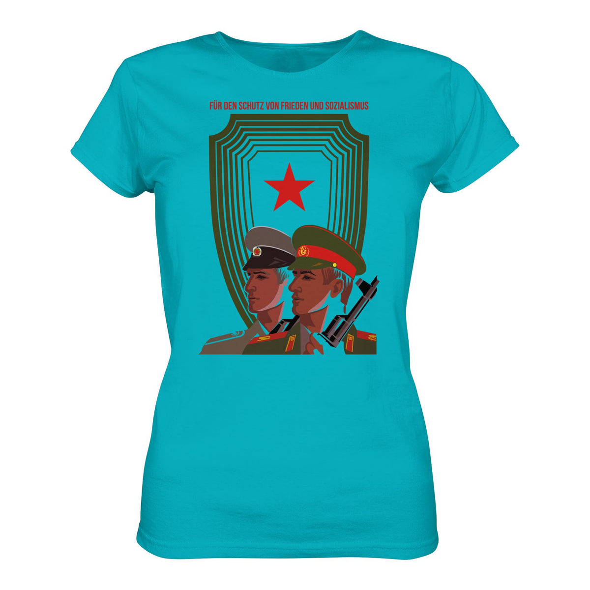 DDR Ostalgie Shirt Mädels • NVA UND CA - FÜR DEN SCHUTZ VON FRIEDEN