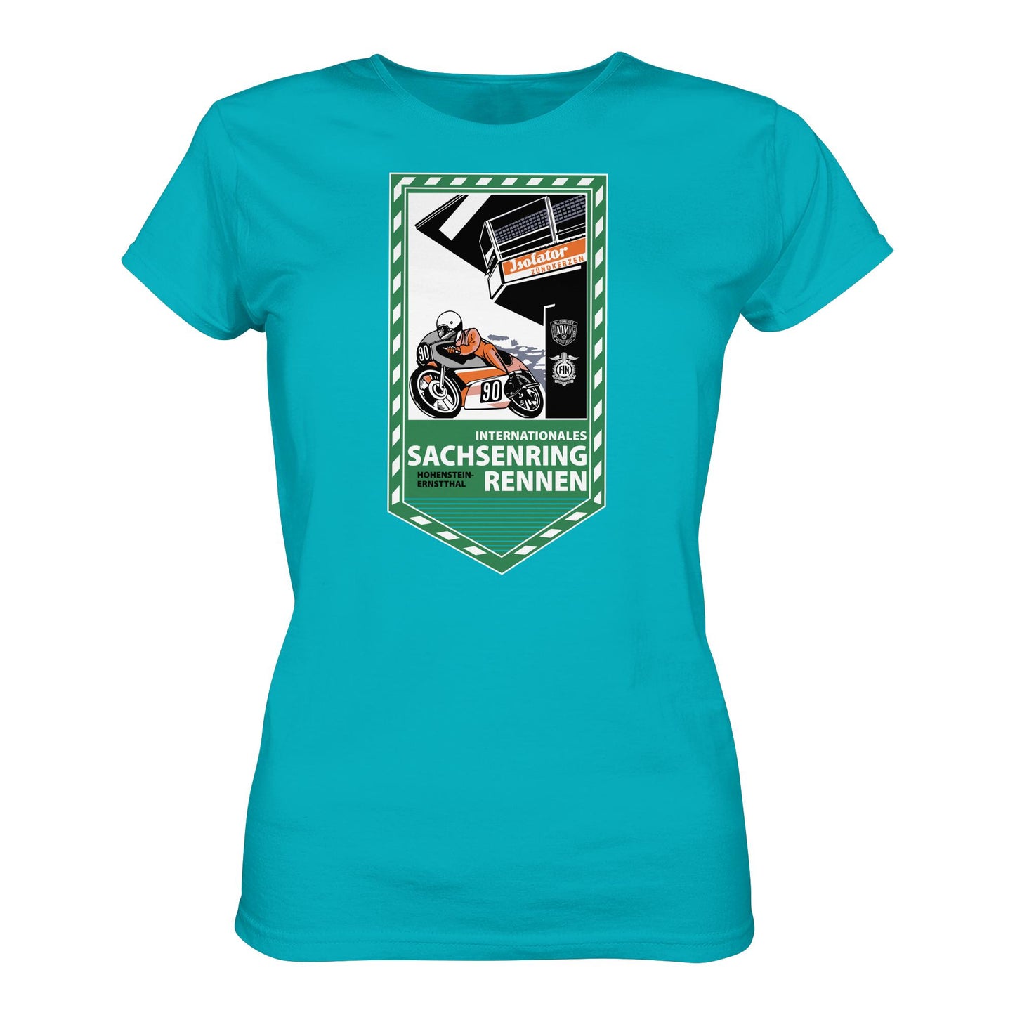 DDR Ostalgie Shirt Mädels • SACHSENRING-RENNEN ZWICKAU 1990 (ORIGINAL-WIMPEL)
