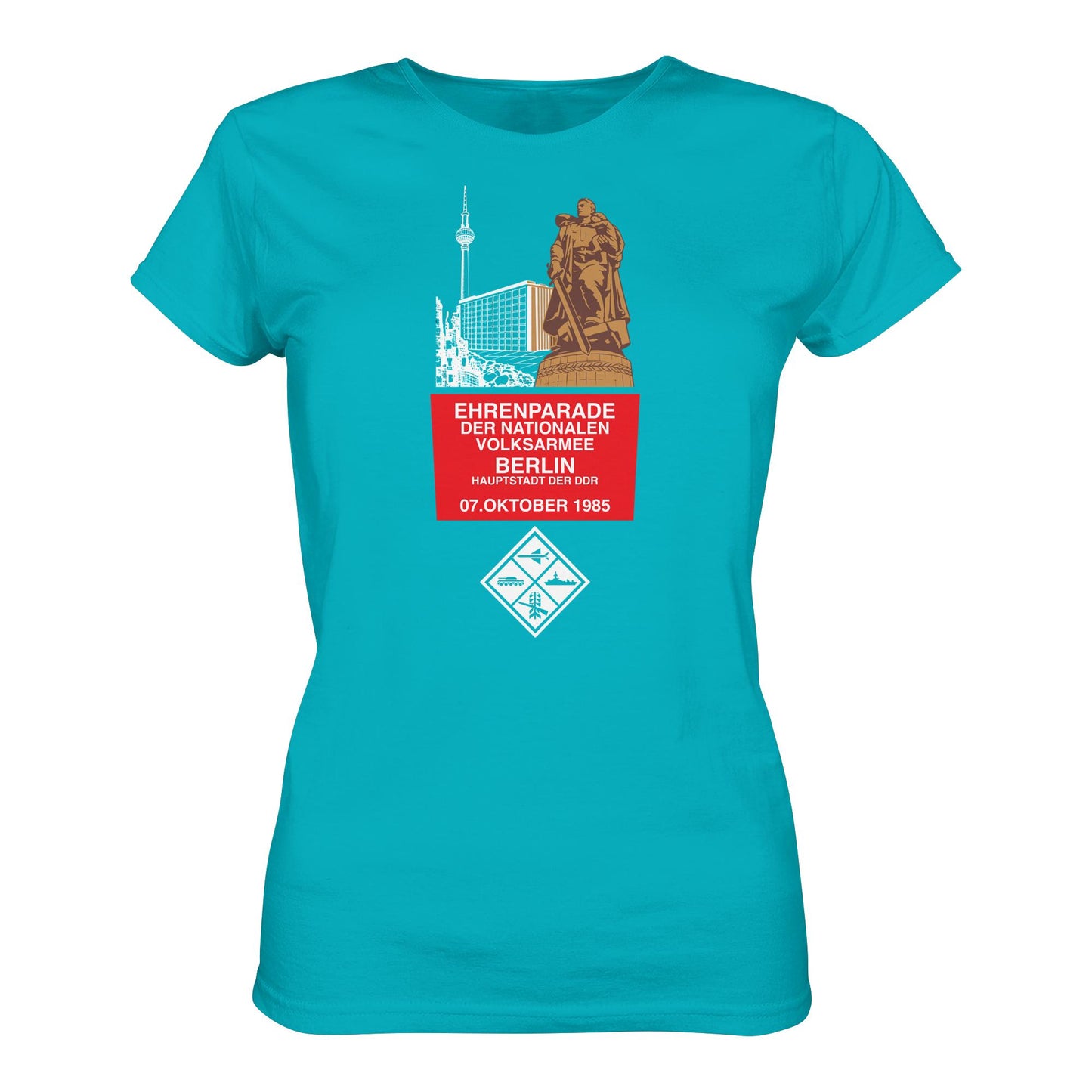 DDR Ostalgie Shirt Mädels • EHRENPARADE DER NVA, 1985 BERLIN (ORIGINALWIMPEL)