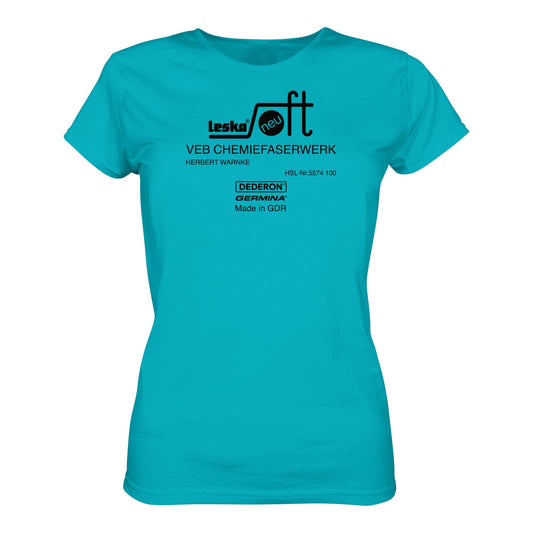 DDR Ostalgie Shirt Mädels • LESKA VEB CHEMIEFASERWERK HERBERT WARNKE - DEDERON, GERMINA