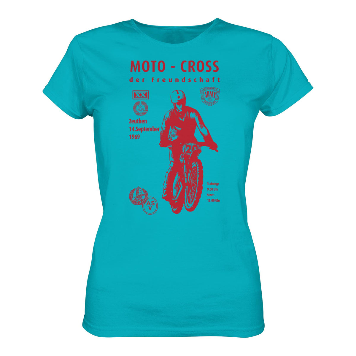 ASV MOTO-CROSS DER FREUNDSCHAFT, ZEUTHEN 1969 • DDR Ostalgie Shirt Mädels