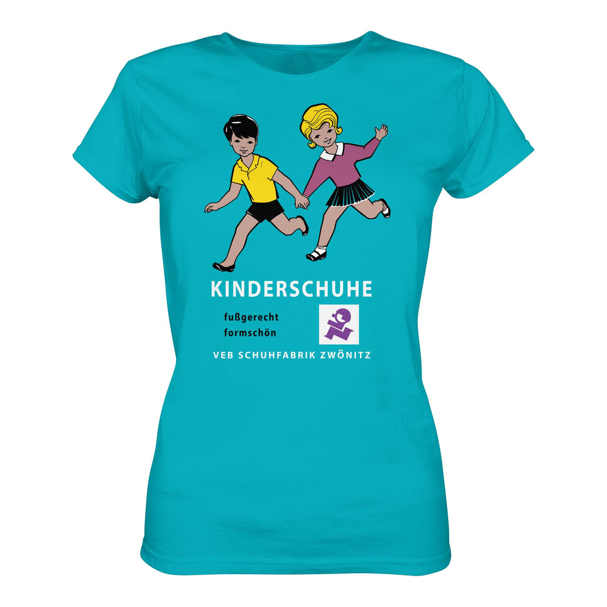 DDR Ostalgie Shirt Mädels • KINDERSCHUHE VEB SCHUHFABRIK ZWÖNITZ