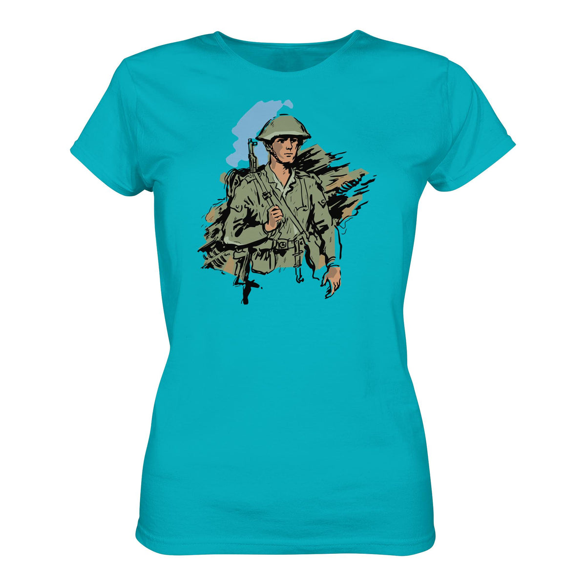 DDR Ostalgie Shirt Mädels • NVA-SOLDAT (ORIGINAL-ILLUSTRATION)