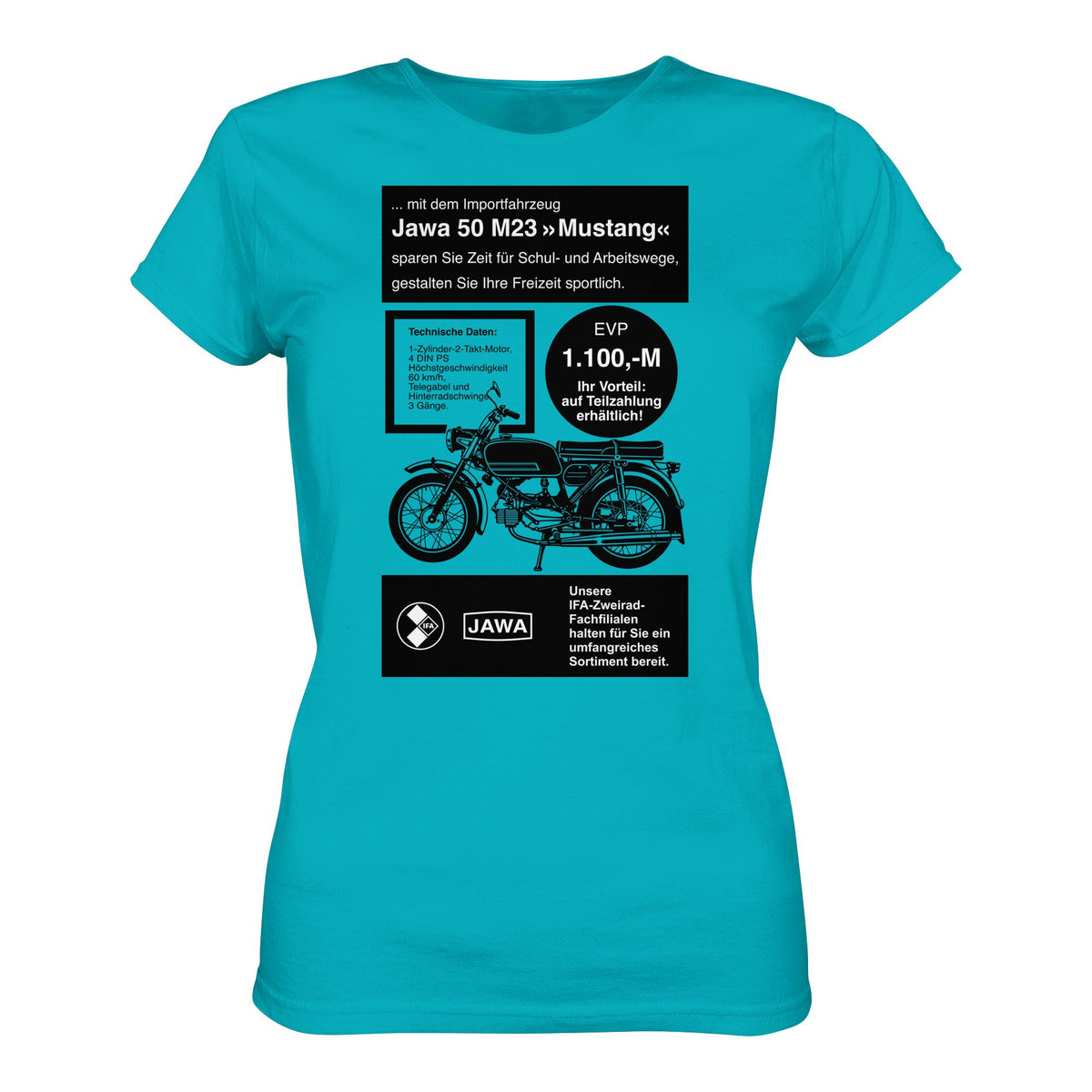 DDR Ostalgie Shirt Mädels • JAWA 50 M23 (ORIGINAL-PLAKAT)