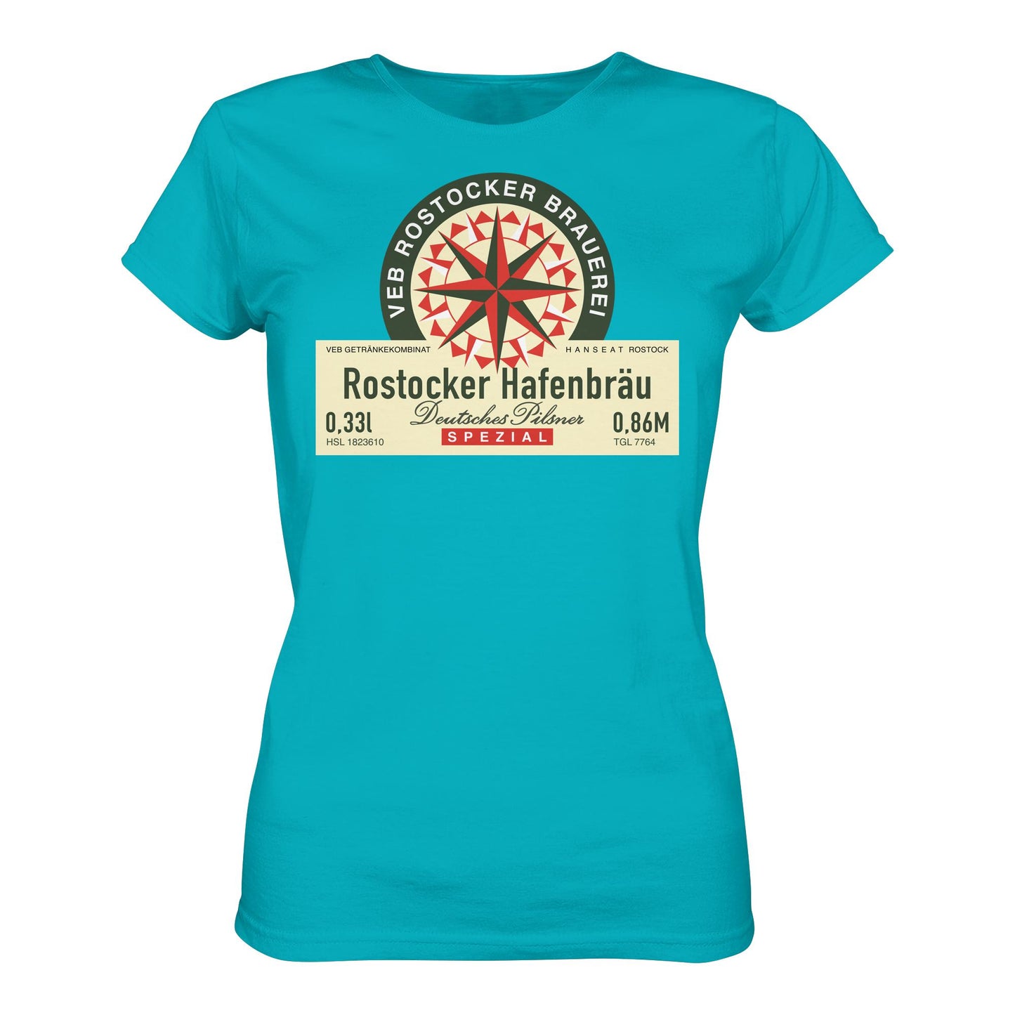 DDR Ostalgie Shirt Mädels • VEB GETRÄNKEKOMBINAT HANSEAT ROSTOCK - HAFENBRÄU