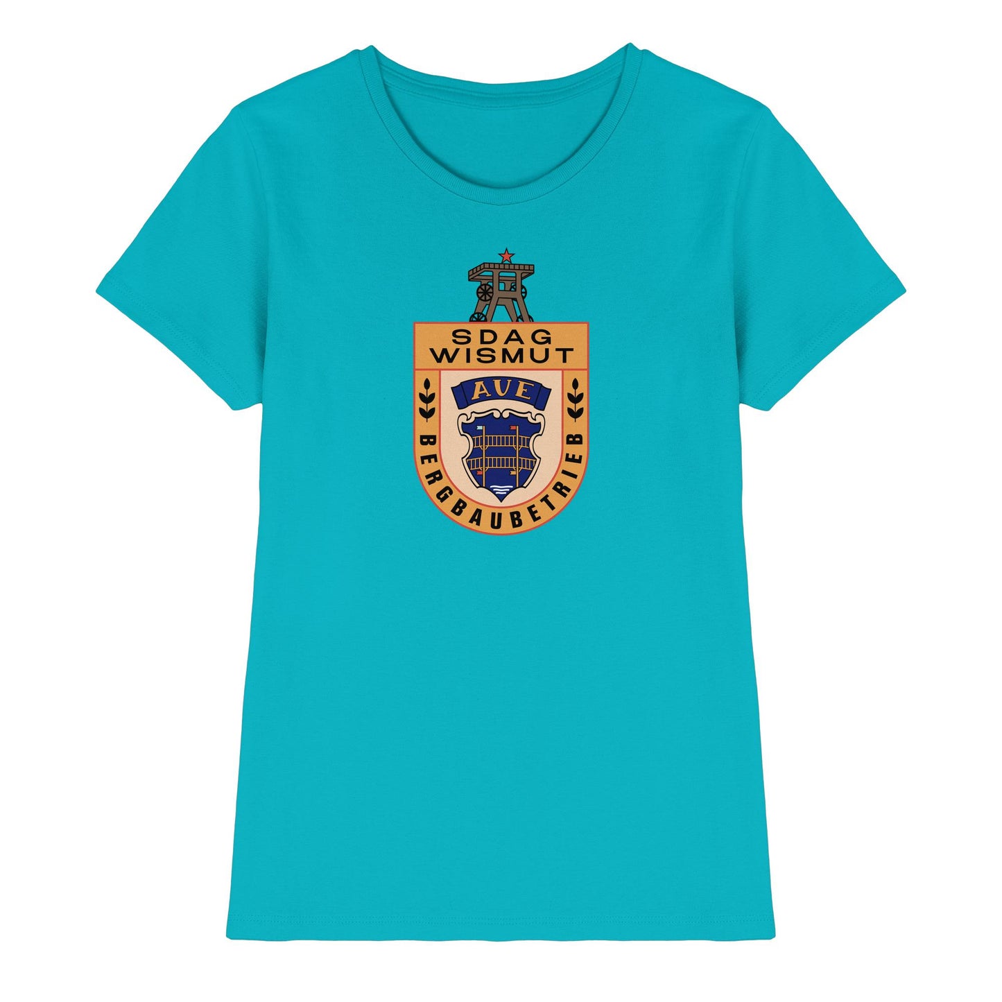 DDR Ostalgie Shirt Mädels • SDAG WISMUT AUE - ABZEICHEN
