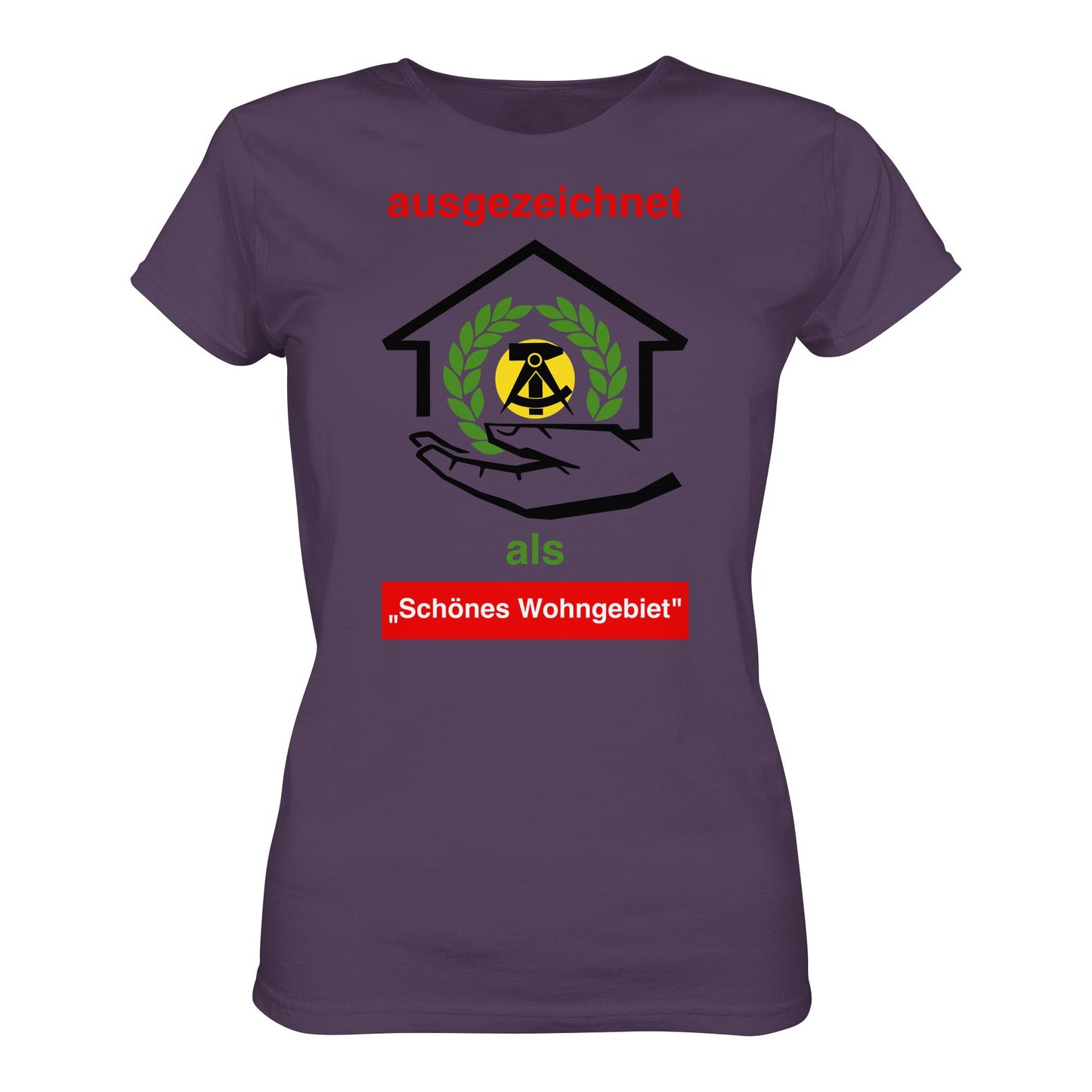 DDR Ostalgie Shirt Mädels • AUSZEICHNUNG SCHÖNES WOHNGEBIET (ORIGINAL SCHILD)