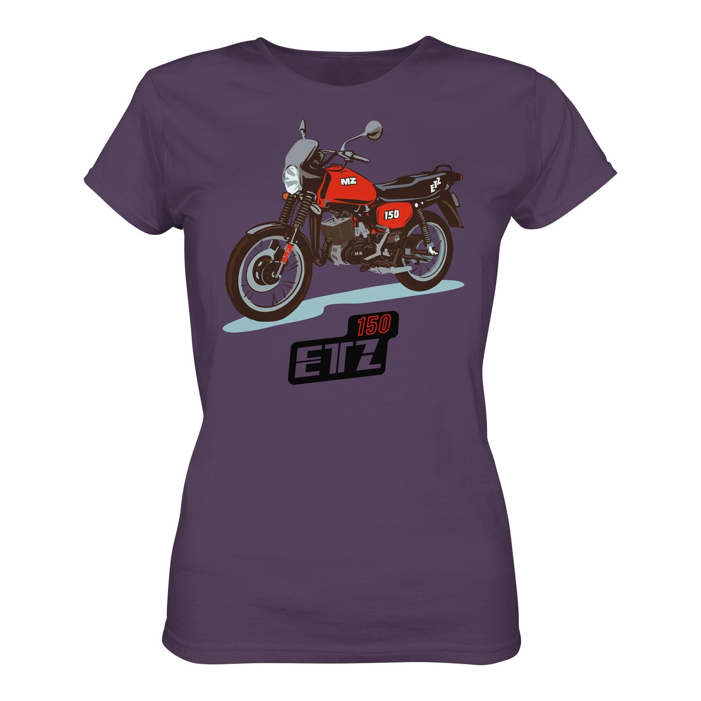 DDR Ostalgie Shirt Mädels • MZ ETZ 150 ROT (ORIGINAL DDR-PLAKAT)