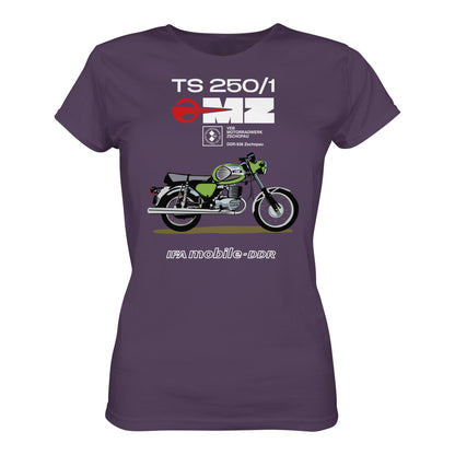 DDR Ostalgie Shirt Mädels • MZ TS 250 GRÜN (ORIGINAL DDR-PLAKAT)