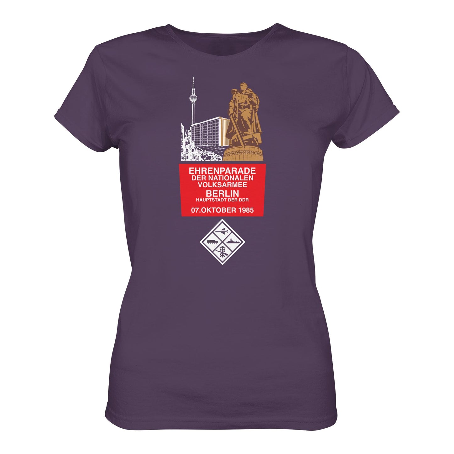 DDR Ostalgie Shirt Mädels • EHRENPARADE DER NVA, 1985 BERLIN (ORIGINALWIMPEL)