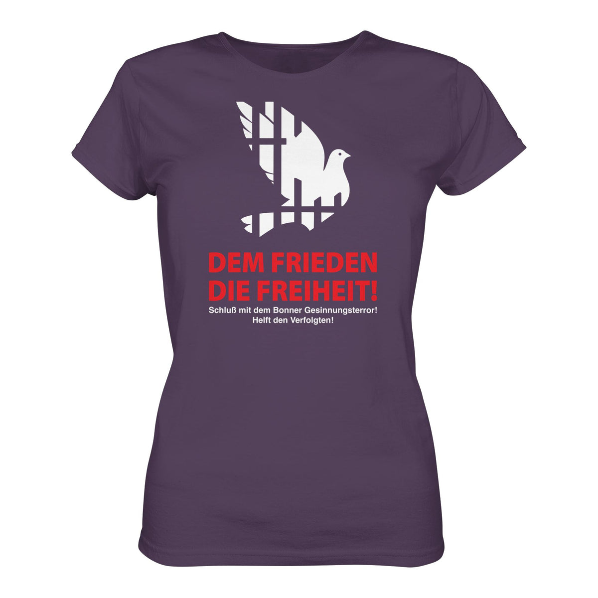 DDR Ostalgie Shirt Mädels • DEM FRIEDEN DIE FREIHEIT! (ORIGINAL-PLAKAT)