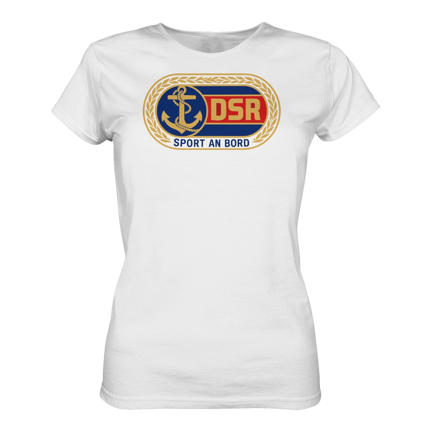 DDR Ostalgie Shirt Mädels • DSR - SPORT AN BORD (ORIGINAL ANSTECKER)
