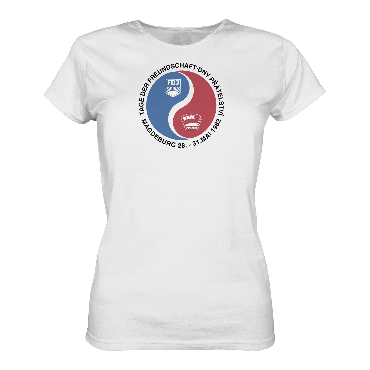 DDR Ostalgie Shirt Mädels • TAG DER FREUNDSCHAFT MAGDEBURG 1982 DDR-CSSR