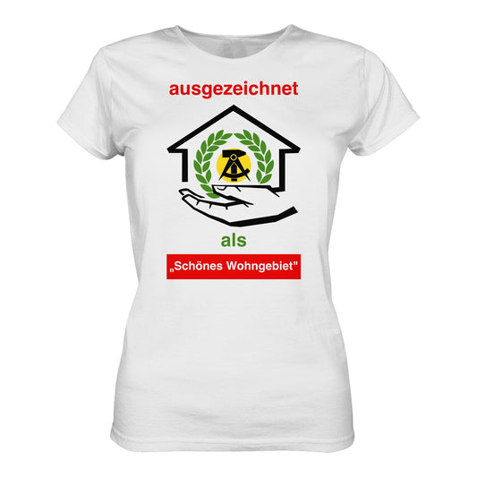 DDR Ostalgie Shirt Mädels • AUSZEICHNUNG SCHÖNES WOHNGEBIET (ORIGINAL SCHILD)