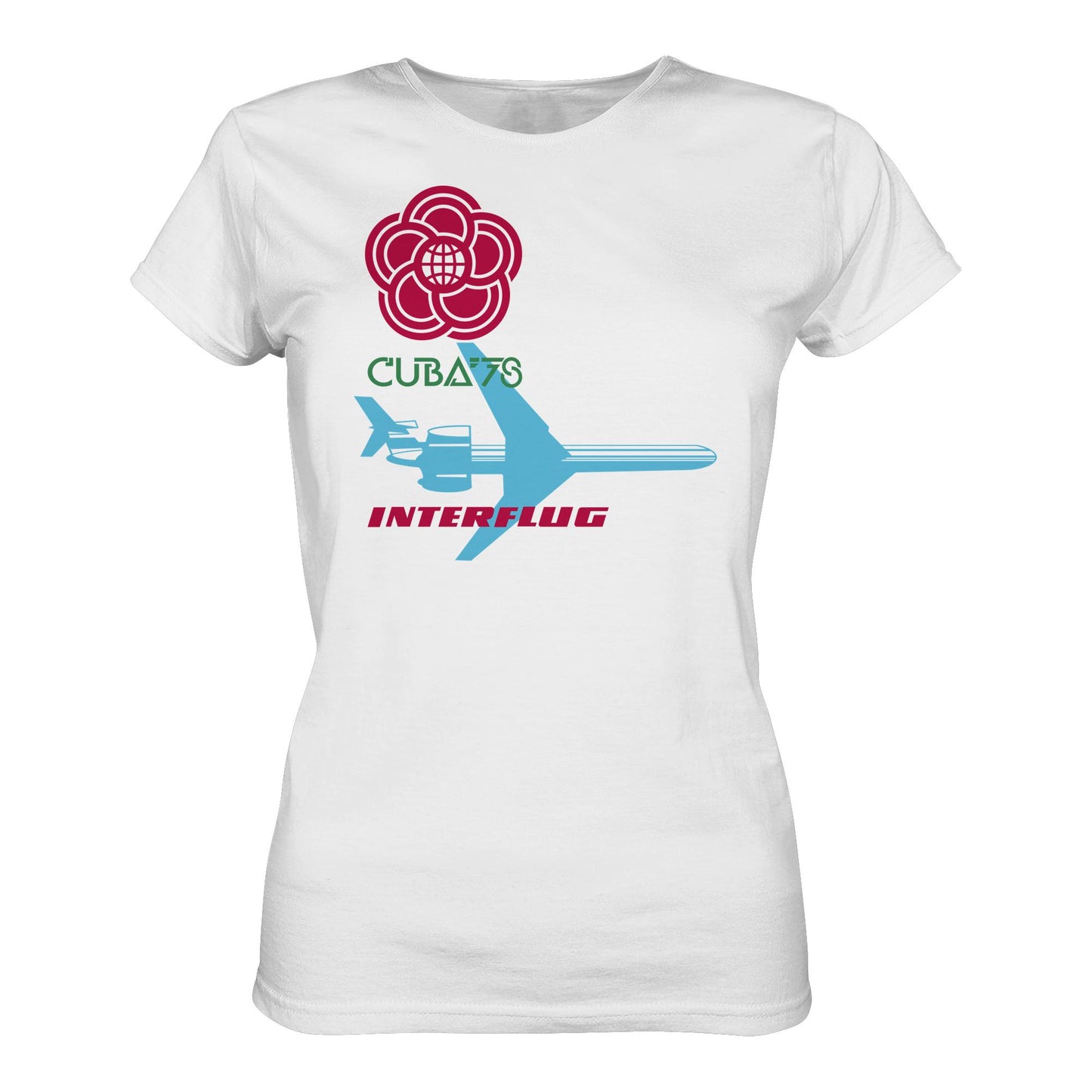 DDR Ostalgie Shirt Mädels • INTERFLUG BERLIN - CUBA WELTFESTSPIELE 1978 (ORIGINAL SONDERSTEMPEL)