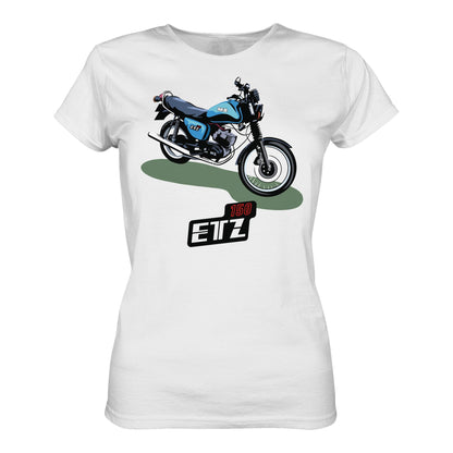 DDR Ostalgie Shirt Mädels • MZ ETZ 150 BLAU (ORIGINAL DDR-PLAKAT)