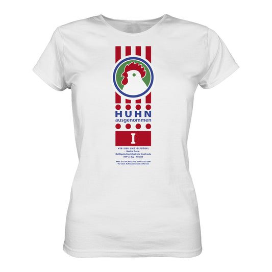 DDR Ostalgie Shirt Mädels • HUHN AUSGENOMMEN - VEB EIER UND GEFLÜGEL GERA