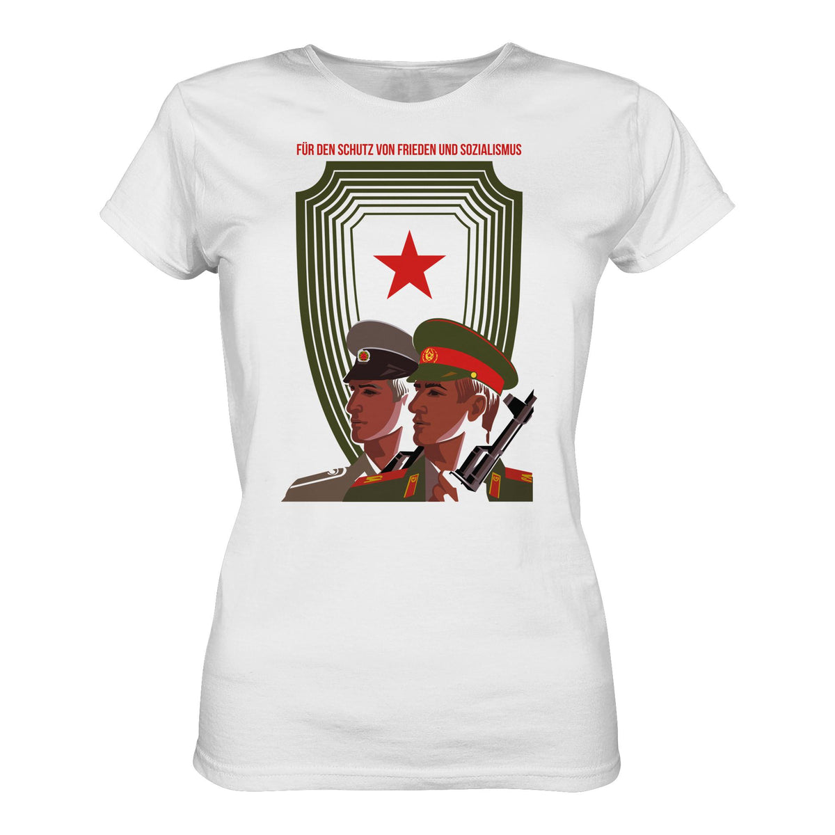 DDR Ostalgie Shirt Mädels • NVA UND CA - FÜR DEN SCHUTZ VON FRIEDEN