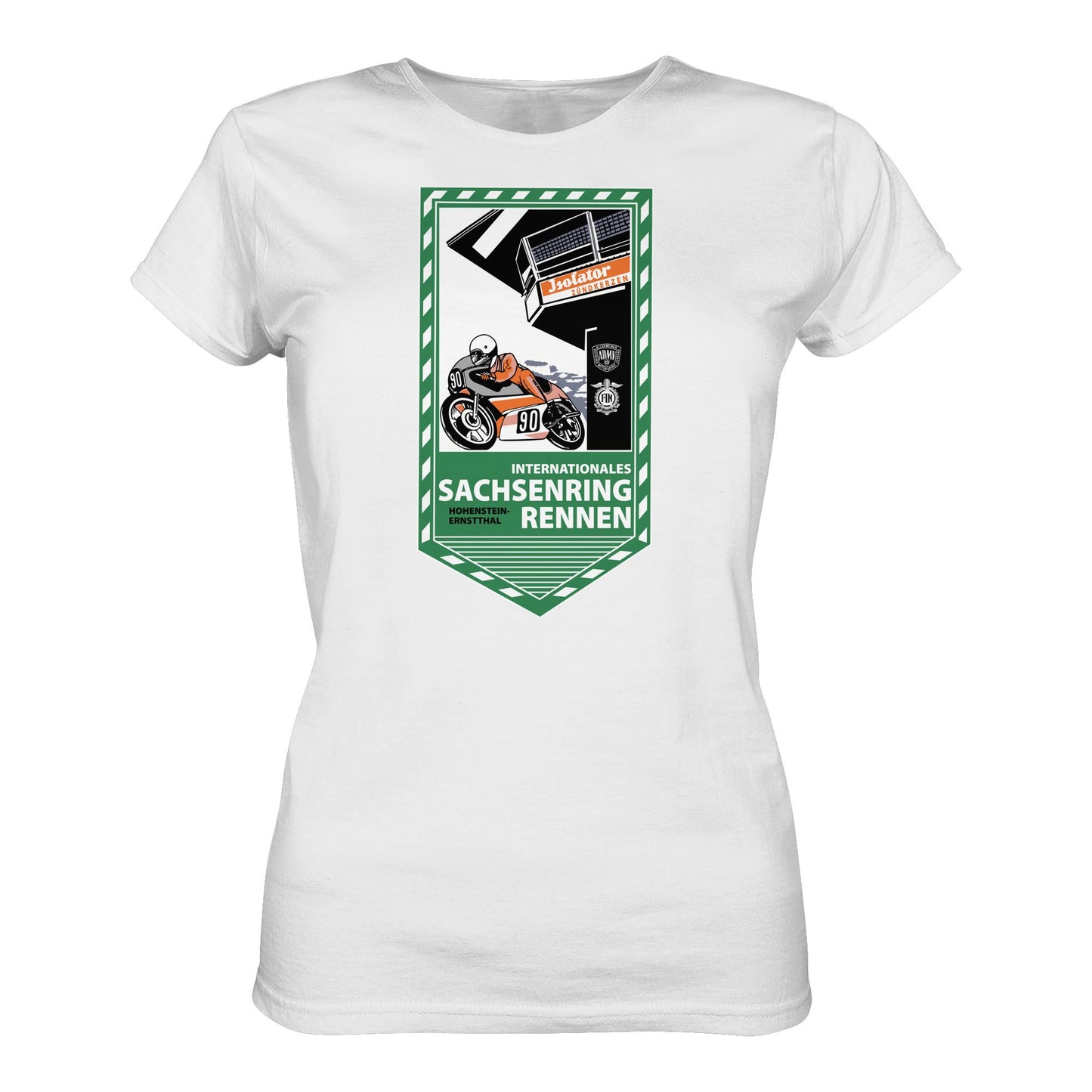 DDR Ostalgie Shirt Mädels • SACHSENRING-RENNEN ZWICKAU 1990 (ORIGINAL-WIMPEL)