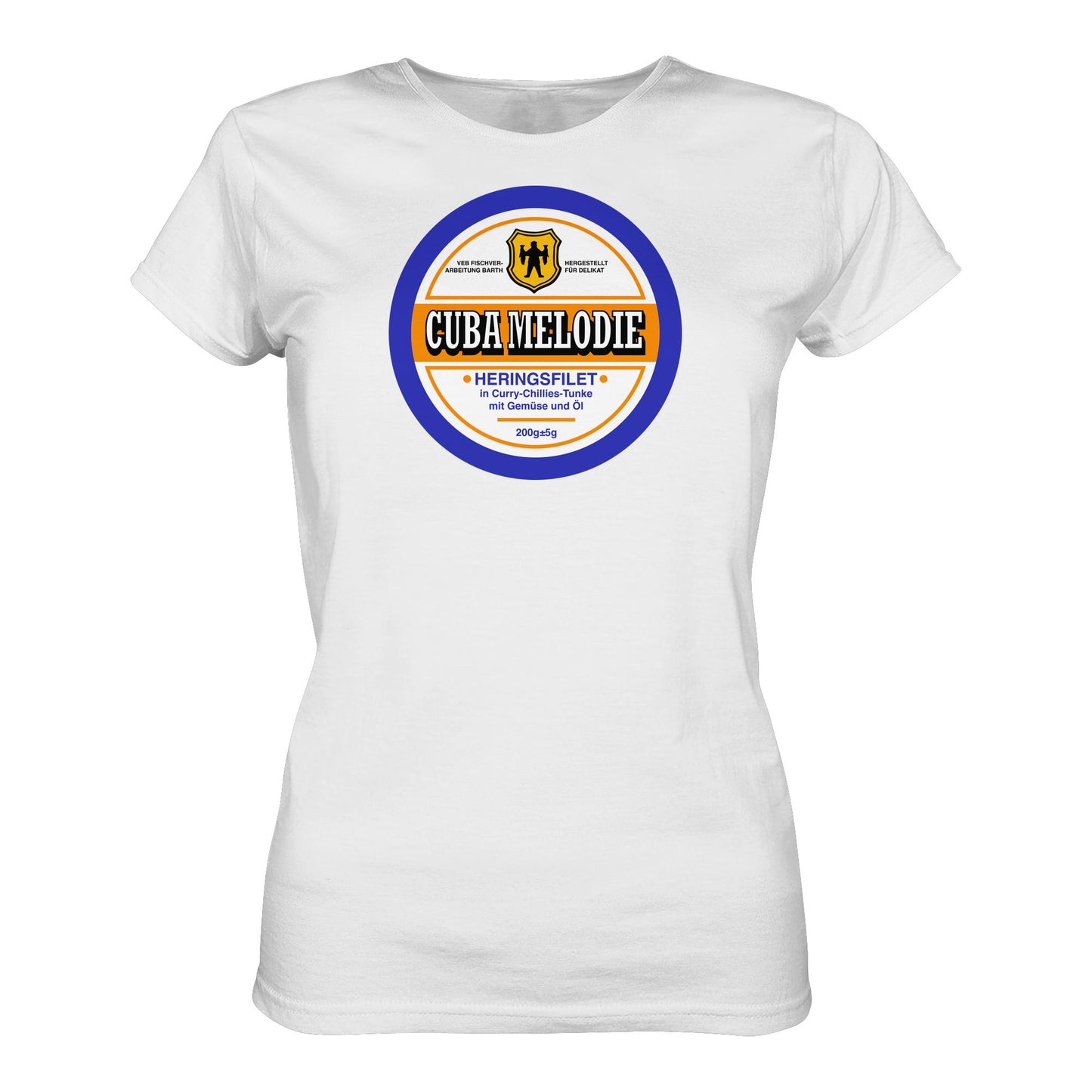 DDR Ostalgie Shirt Mädels • CUBA MELODIE HERINGSFILET - VEB FISCHVERARBEITUNG BARTH