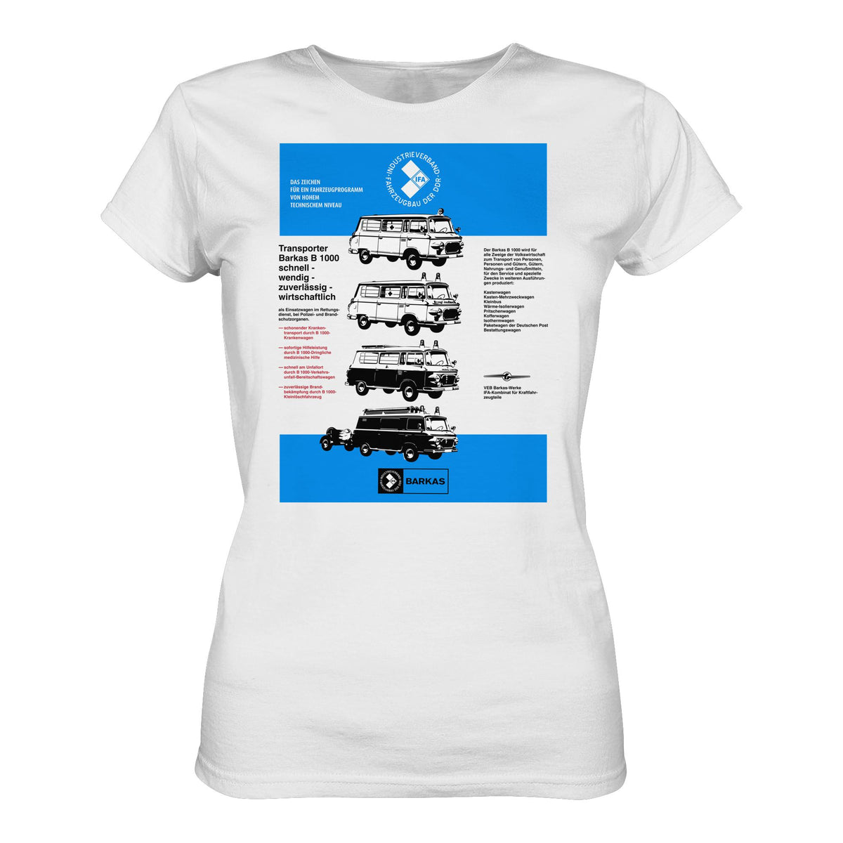 DDR Ostalgie Shirt Mädels • IFA BARKAS B 1000 (ORIGINAL-PLAKAT)
