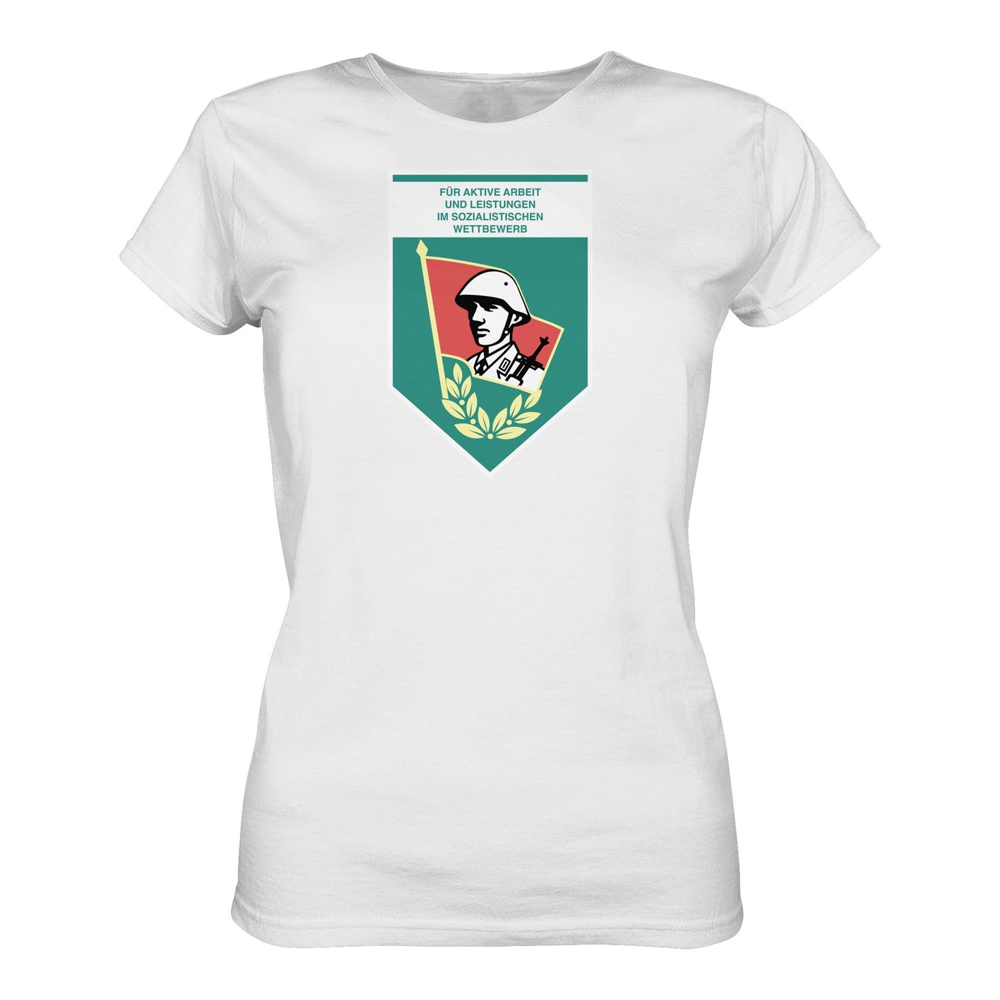 DDR Ostalgie Shirt Mädels • FÜR AKTIVE LEISTUNG UND ARBEIT (ORIGINAL WIMPEL)