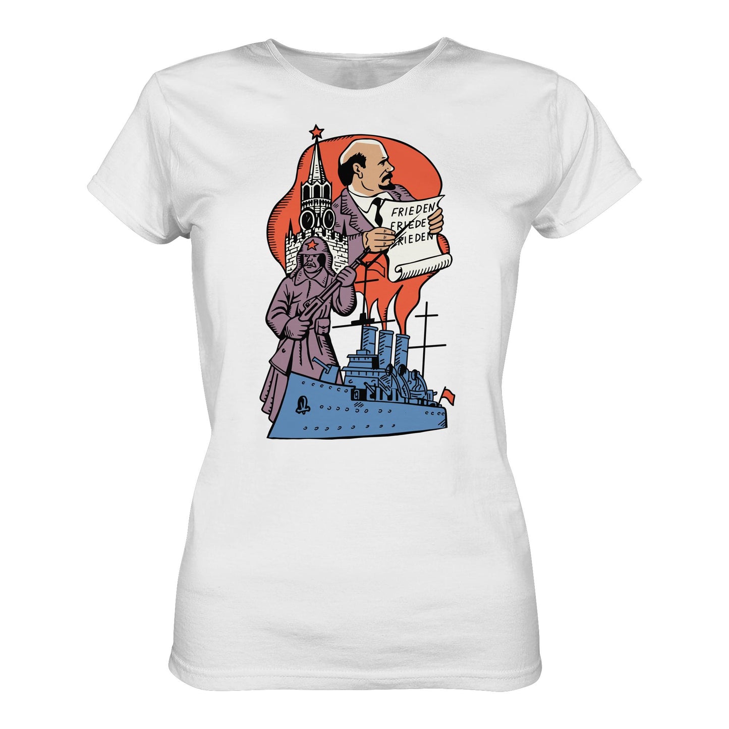 DDR Ostalgie Shirt Mädels • JAHRESTAG OKTOBERREVOLUTION 1917 (ORIGINAL POSTSTEMPEL)