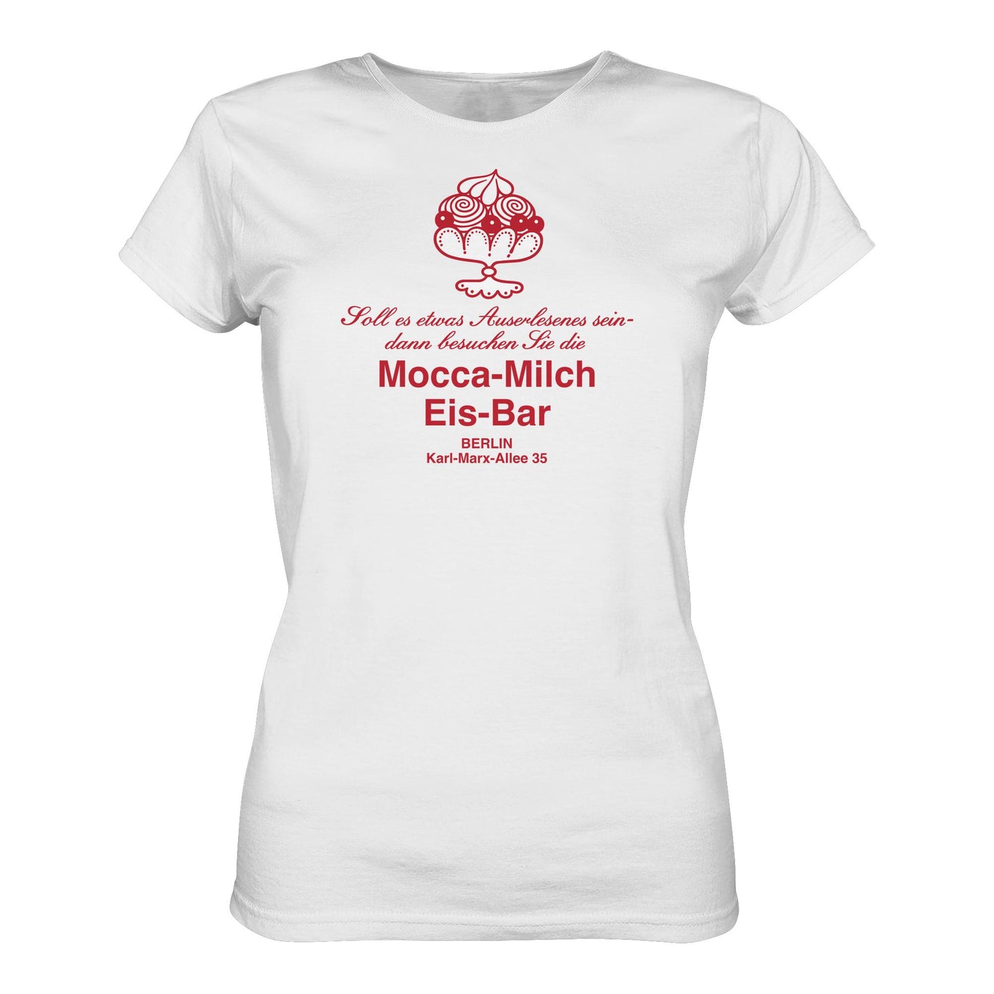 DDR Ostalgie Shirt Mädels • MOKKA-MILCH-EIS-BAR BERLIN (ORIGINAL UNTERSETZER)