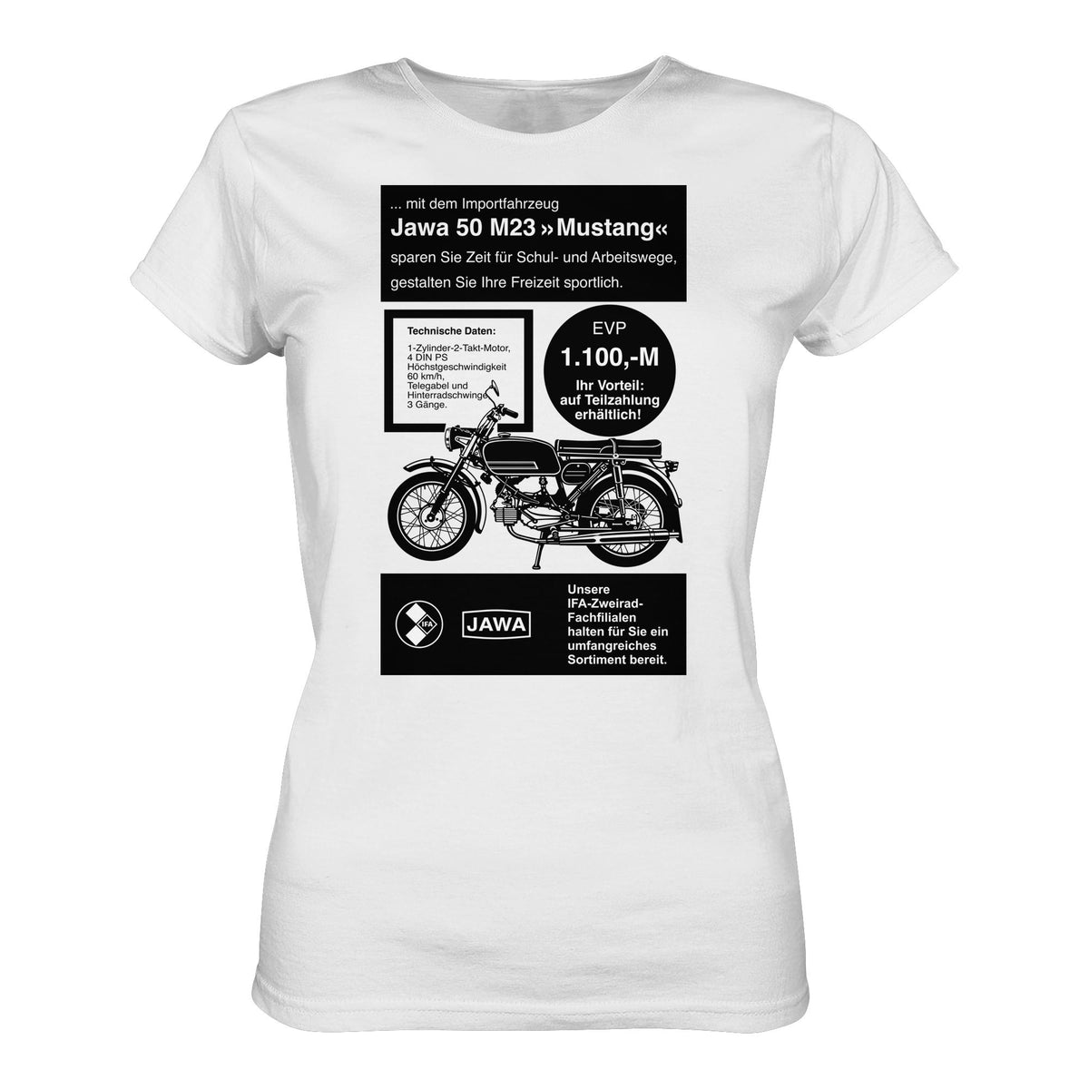 DDR Ostalgie Shirt Mädels • JAWA 50 M23 (ORIGINAL-PLAKAT)