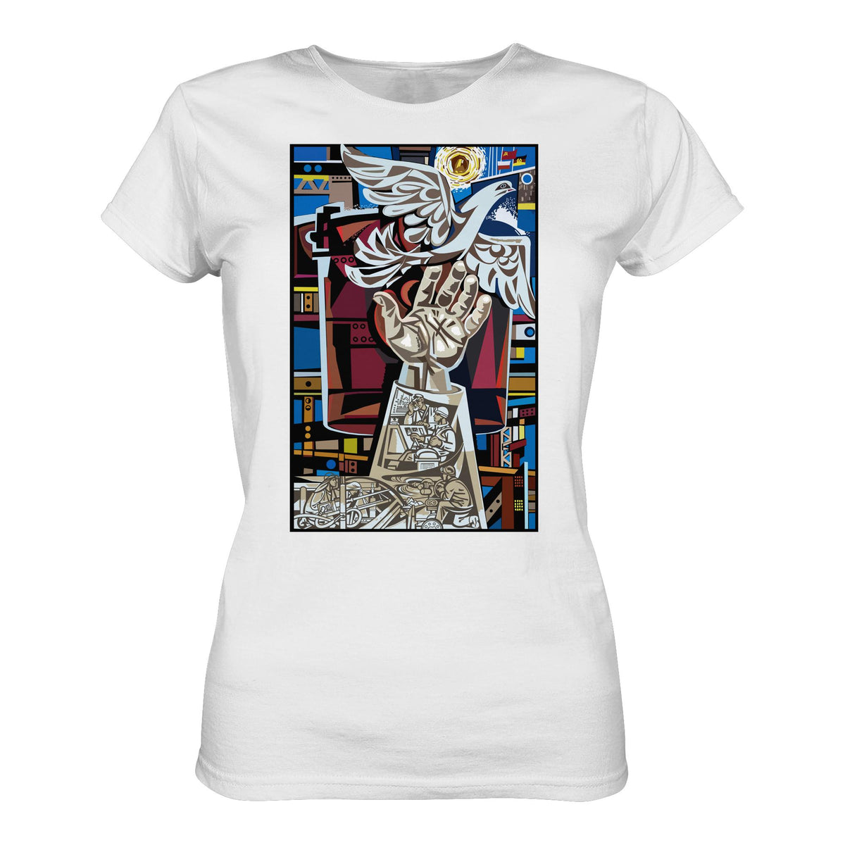 DDR Ostalgie Shirt Mädels • WALTER WOMACKA - MOSAIK MAGISTRALE EISENHÜTTENSTADT (1965)
