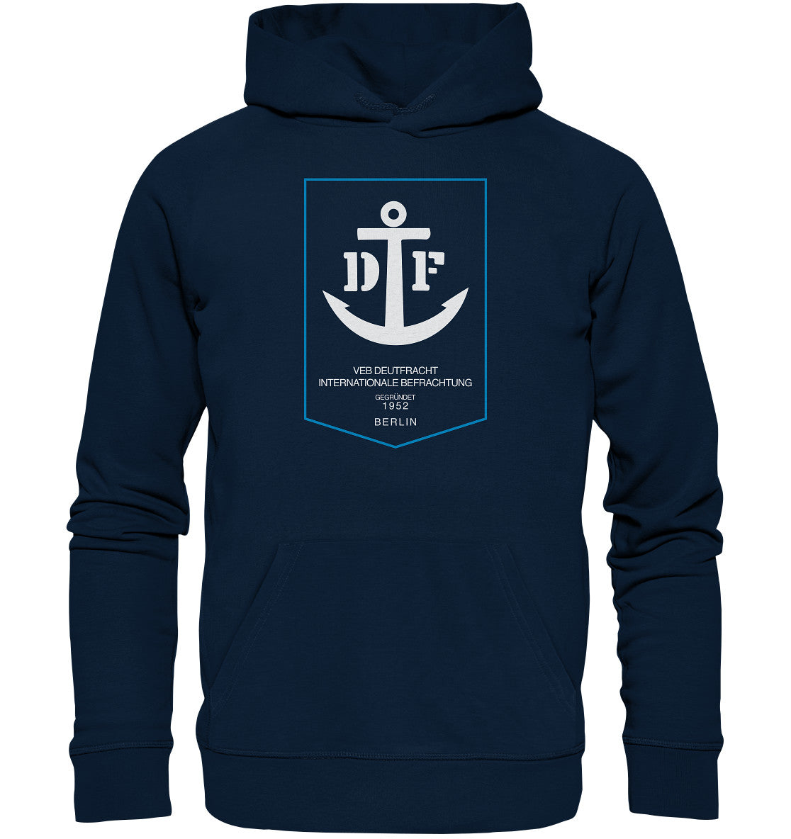 DDR Ostalgie Kapuze / Organic Hoodie Unisex • VEB DEUTFRACHT