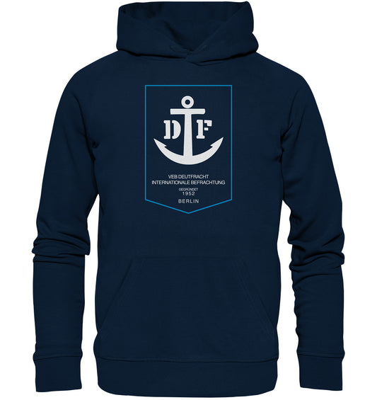 DDR Ostalgie Kapuze / Organic Hoodie Unisex • VEB DEUTFRACHT