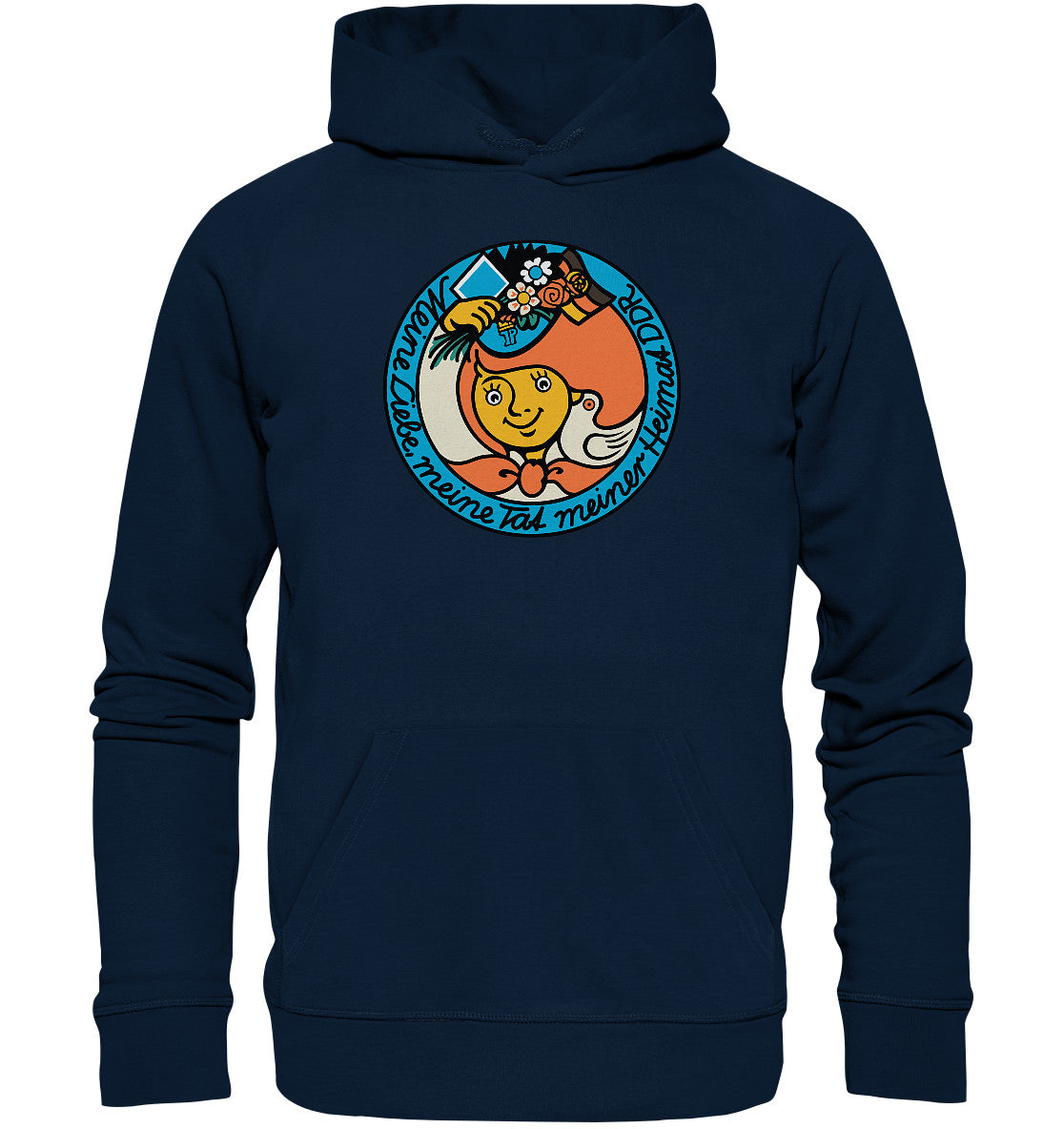 DDR Ostalgie Kapuze / Organic Hoodie Unisex • JUNGE PIONIERE - MEINE LIEBE MEINER HEIMAT