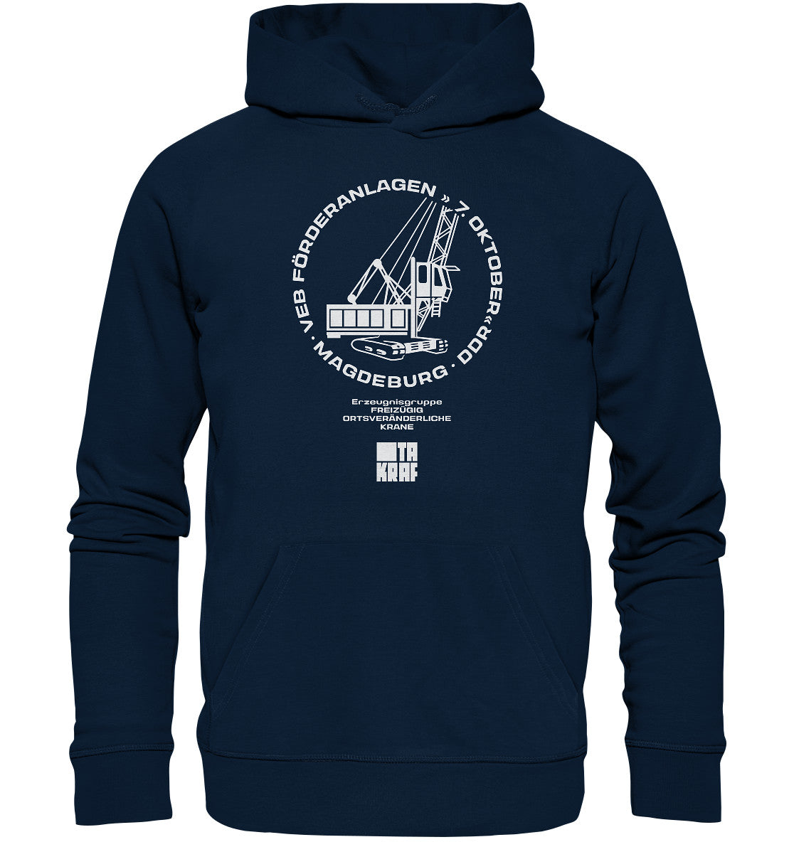 PREMIUM ORGANIC HOODIE UNISEX • VEB FÖRDERANLAGEN & KRANE MAGDEBURG