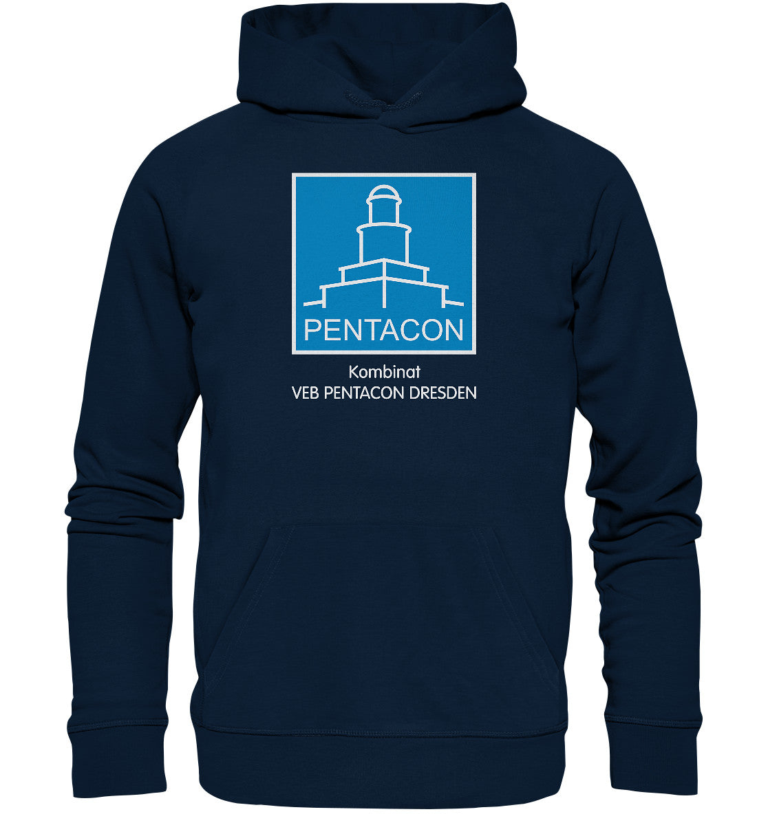 DDR Ostalgie Kapuze / Organic Hoodie Unisex • KOMBINAT VEB PENTACON DRESDEN