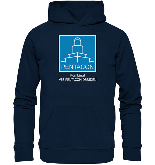 DDR Ostalgie Kapuze / Organic Hoodie Unisex • KOMBINAT VEB PENTACON DRESDEN