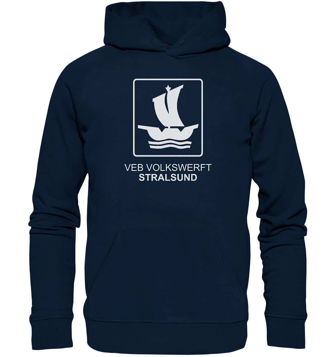 DDR Ostalgie Kapuze / Organic Hoodie Unisex • VEB VOLKSWERFT STRALSUND
