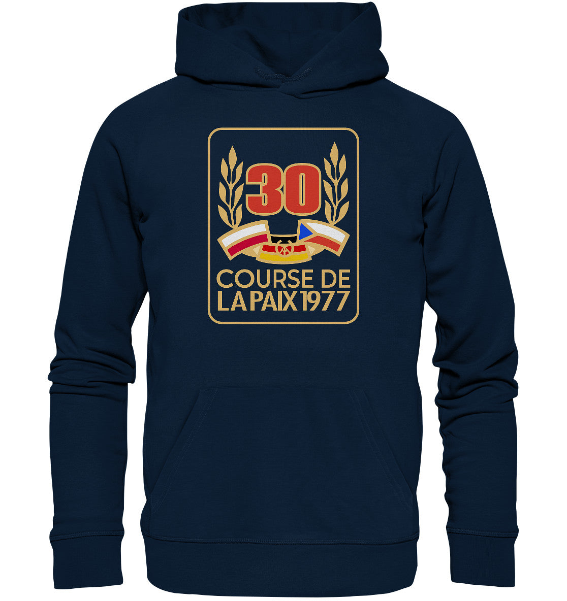 DDR Ostalgie Kapuze / Organic Hoodie Unisex • 30. FRIEDENSFAHRT 1977