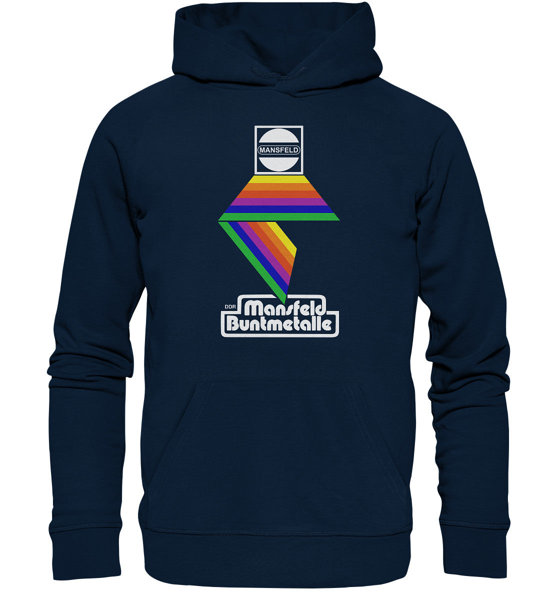 DDR Ostalgie Kapuze / Organic Hoodie Unisex • DDR MANSFELD BUNTMETALLE