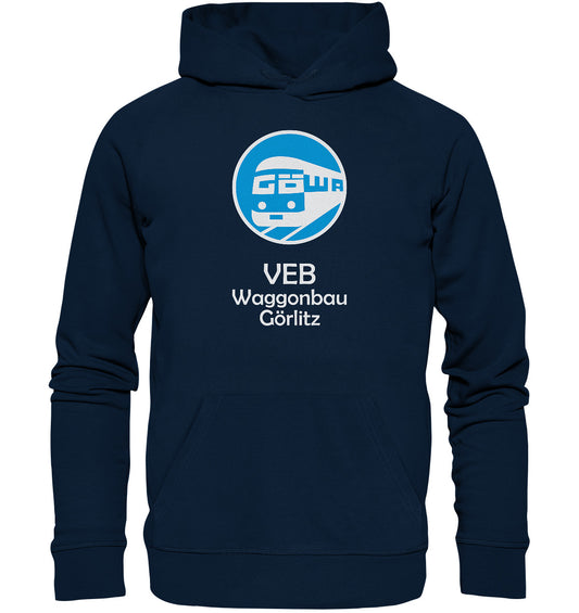 DDR Ostalgie Kapuze / Organic Hoodie Unisex • VEB WAGGONBAU GÖRLITZ